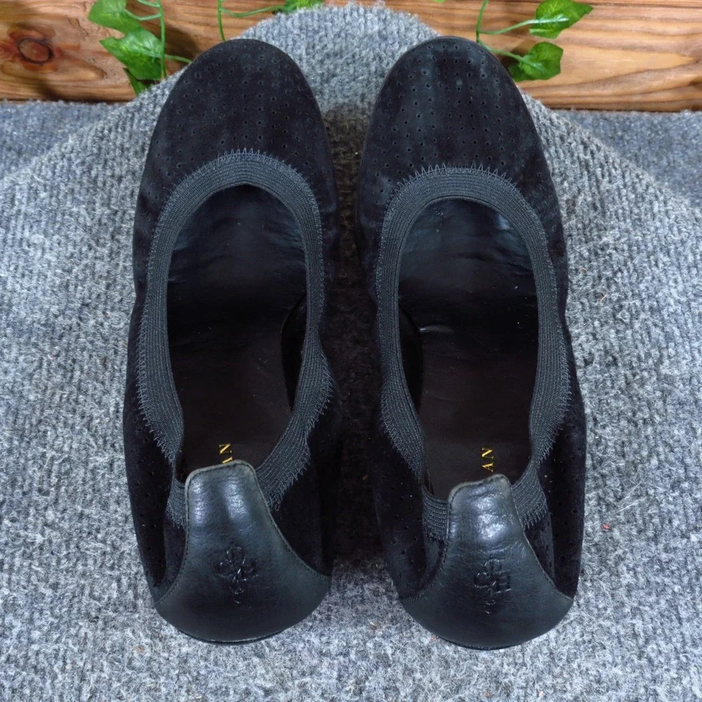 Cole Haan Tali Wedge Women Shoe Size 7 Professional Office Work Black Suede